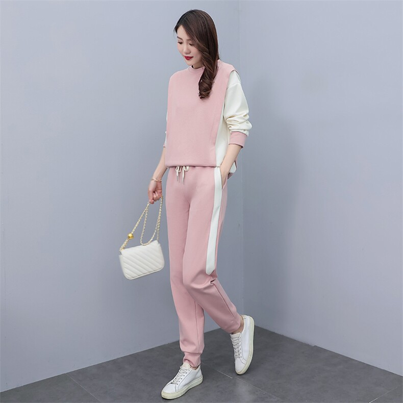 2023秋款时尚休闲运动套装女宽松显瘦两件套,女装运动套装,凯瑟曼