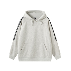 高品质！全棉重磅400克潮牌宽松休闲三条杠连帽卫衣RH114特p48，男装卫衣，星座610B-1