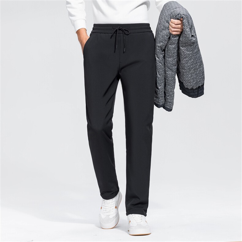 冬季鸭绒裤休闲运动羽绒裤男外穿厚实保暖性强抗寒男士直筒长裤子，男装棉裤，钱塘6003（原4033）