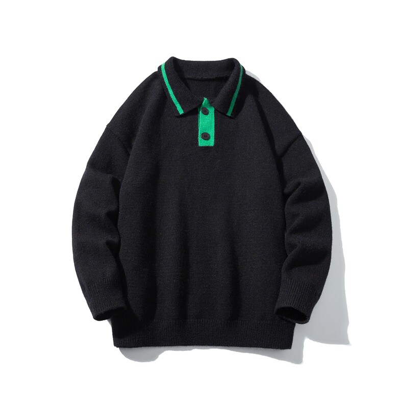 1日系白底POLO衫领潮流毛衣大码M-5XL针织衫男外套男8720P60控88，男装Polo衫，星座226-2