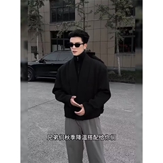 TN0685-P58网图高级感休闲青年西服男春秋宽松一粒单排扣西装外套，男装西服，电商C233
