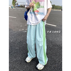 【现货】XZ612-K661-P55控75春夏多巴胺糖果色薄款伞兵裤速干裤，男装休闲裤，星座612
