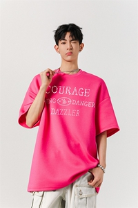 1珍珠字母装饰面料：棉M-5XL大码短袖T恤男DX78041特P48控78图片