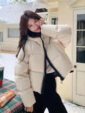 短款连帽加厚保暖面包服茧形羽绒外套女，女装羽绒服，浙宝189