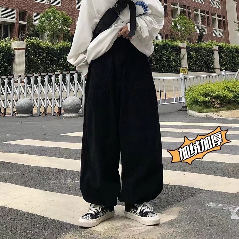 日系灯芯绒裤子男春秋潮牌复古休闲裤加绒款AJ377P40常规30,男装休闲裤,星座1116-2