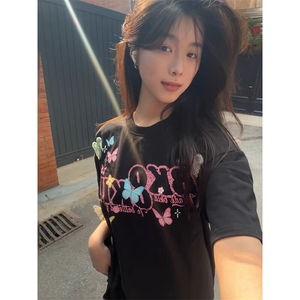 万针全刺绣工艺抖音得物高品质260克重磅纯棉双纱美式高街短袖T恤图片