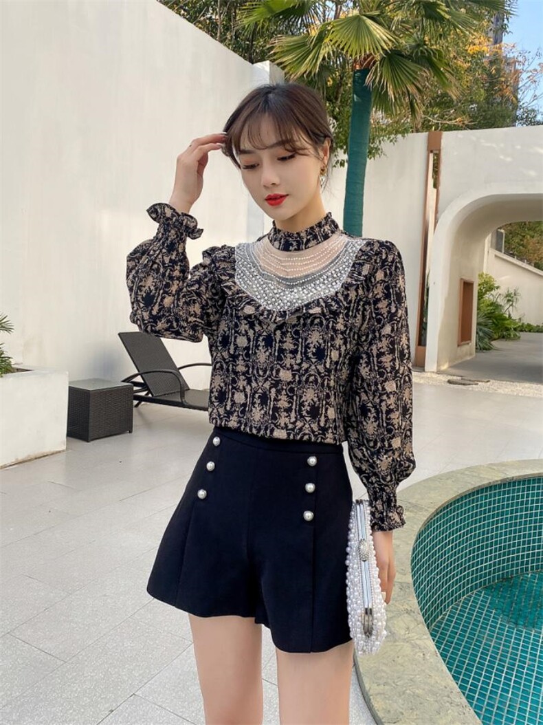 （现货）早春新款雪纺衬衫，女装衬衫，起奢