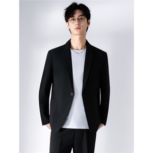 高级感免烫垫肩小西装男士外套春秋季商务风休闲西服上衣WY089,夏天小伶和悦儿小狗狗穿搭图片