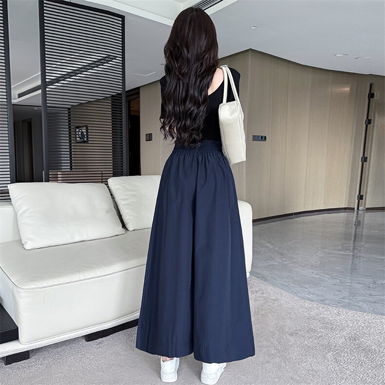 法式复古优雅高级感直筒裤女2025夏季新款小个子宽松显瘦阔腿裙裤,女装休闲裤,水衣源