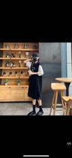 拼接连衣裙，女装连衣裙，依多坊