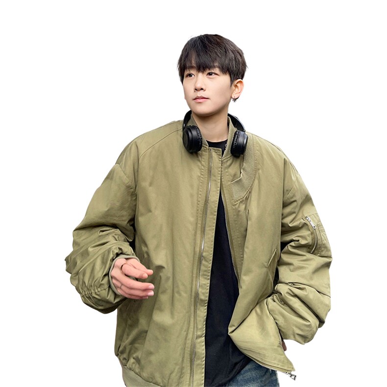 飞行员夹克男解构设计棒球领短外套男XH24-P70,男装夹克,电商B367