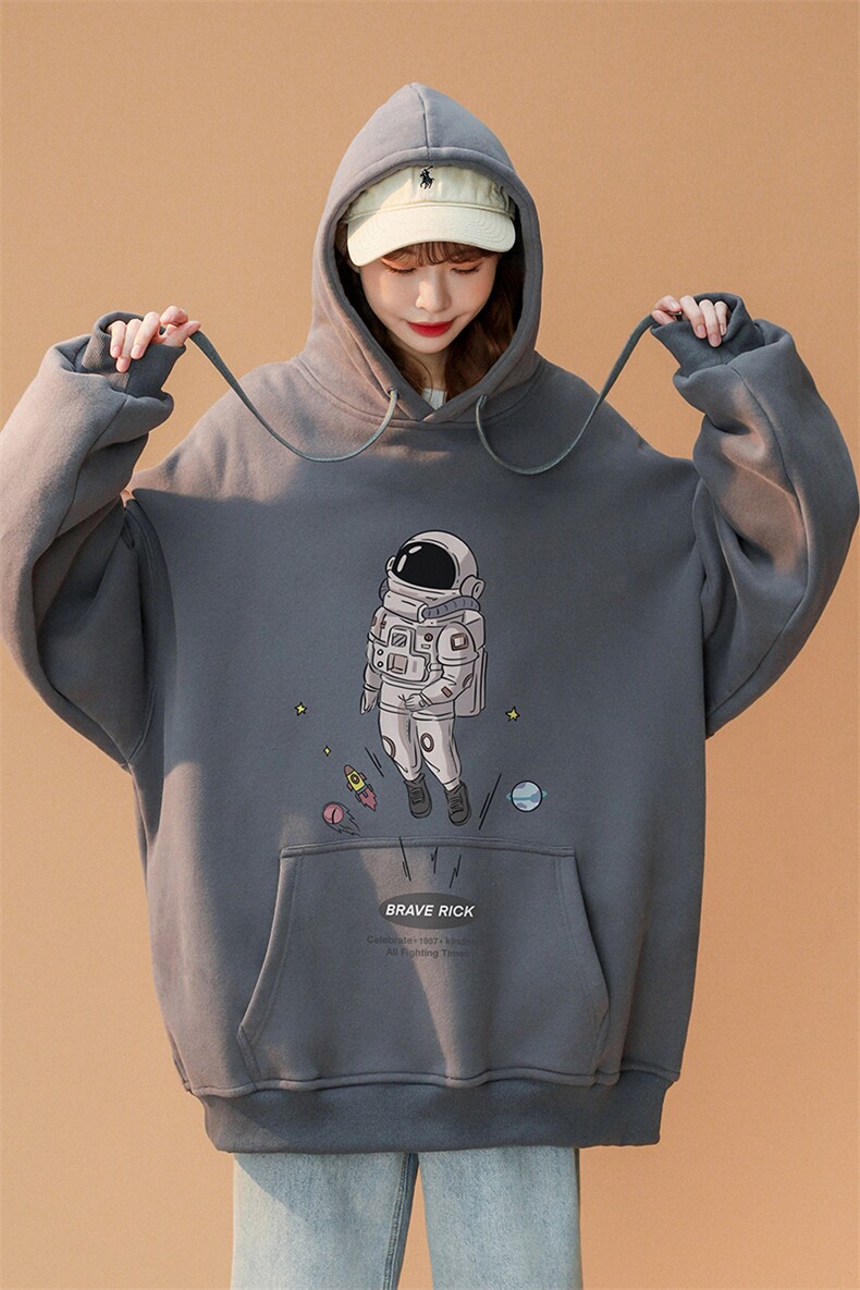 中性2024春季新品简约Uttlenger太空人连帽卫衣W292P35控58,男装卫衣,A247A
