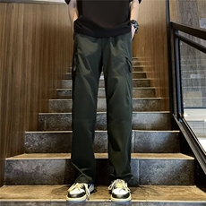 夏季高街工装裤阔腿直筒纯色宽松运动小众长裤K2915-P38，男装休闲裤，星座1109-3