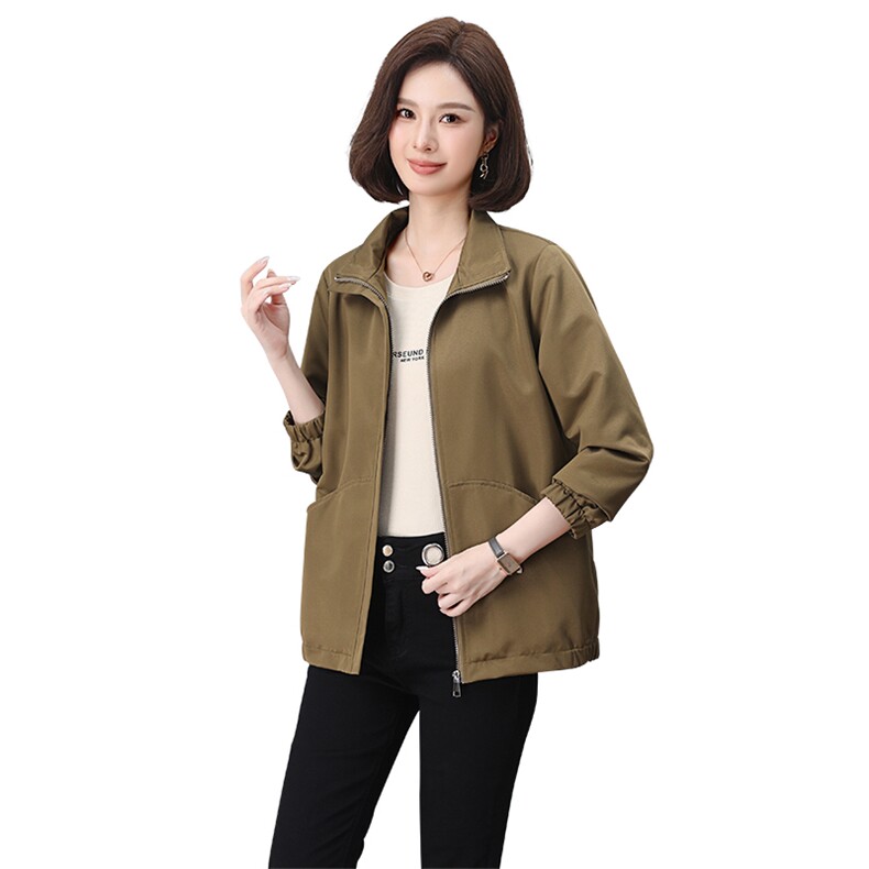 时尚宽松大码女装短外套秋季百搭显瘦休闲夹克,女装短外套,3200格调
