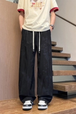 K5036/特P30男士新款夏季冰丝扎染休闲裤男薄款垂感阔腿长裤子，男装休闲裤，电商A141