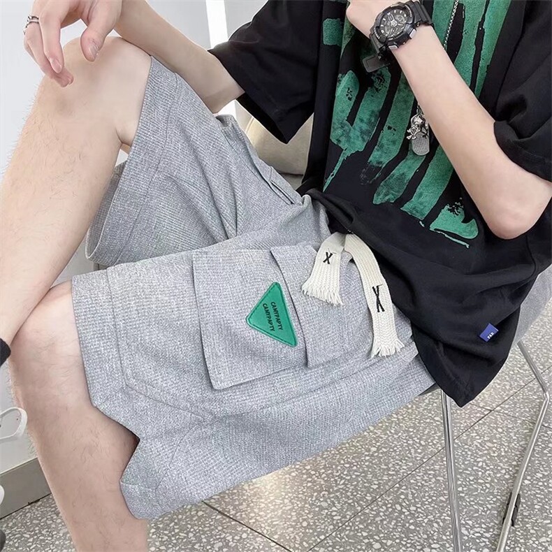 高街潮工装短裤男夏季五分裤华夫格美式篮球运动中裤DK0689-P35,男装休闲裤,星座308B-1