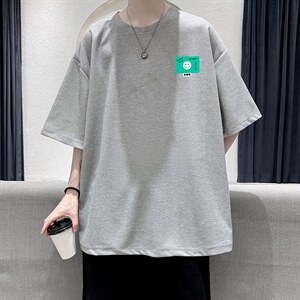 HT73264-P22 华夫格t恤男短袖男大码五分袖 大皂风图片