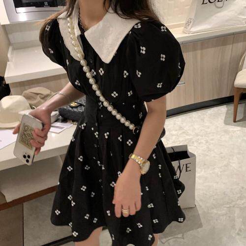 7981刺绣小黑裙，女装，XTZ style