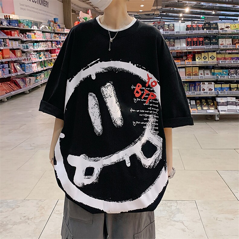 重磅港风短袖青少年学生百搭休闲潮流宽松T恤纯上衣DX200P45,男装T恤,星座1204-3