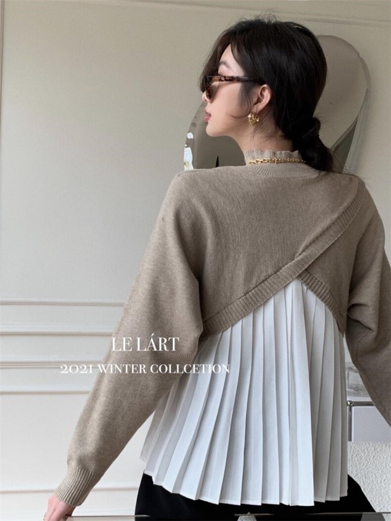 LELART针织皱褶衫,女装其它,LE LART