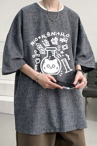 风复古亚麻短袖男棉麻t恤男半袖 ZT71421-P35图片