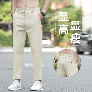 高端2025夏季薄款九分裤男士直筒裤子男商务百搭休闲裤D96-特P30图片