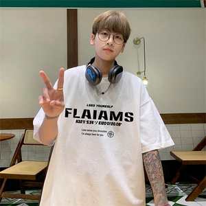 可48小时发货支持抖音得物来样二开 美式满天星亮片短袖T恤MTX686图片