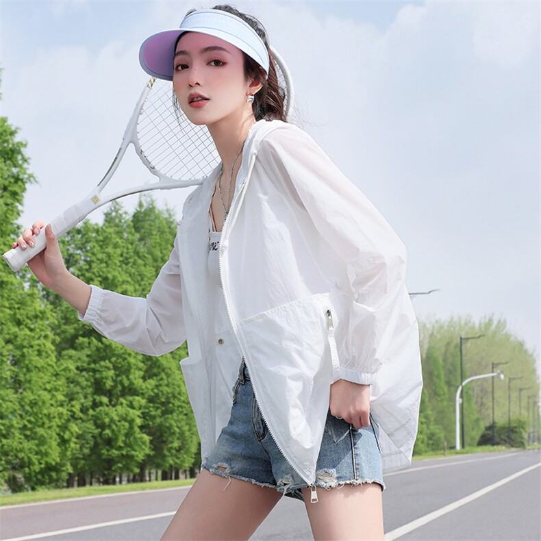 透气防晒衣女2025夏季新款时尚宽松百搭今年流行时尚小个子短外套，女装防晒衣，依万里