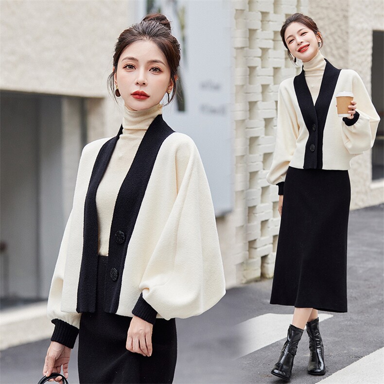 高级感仿水貂绒外套女短款2024秋季新款气质针织开衫上衣蝙蝠衫,女装毛呢外套,欣美人
