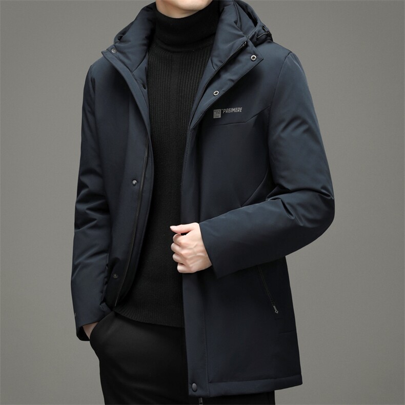 冬季男士时尚休闲保暖灰鸭绒中长款羽绒服外套YYYR3037-P300,男装羽绒服,钱塘6003A(原)4033A