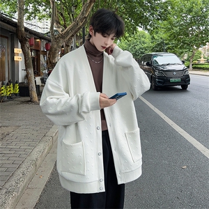 M-6XL 提花秋季新款大码针织开衫毛线卫衣XZ109-W02043-P55图片