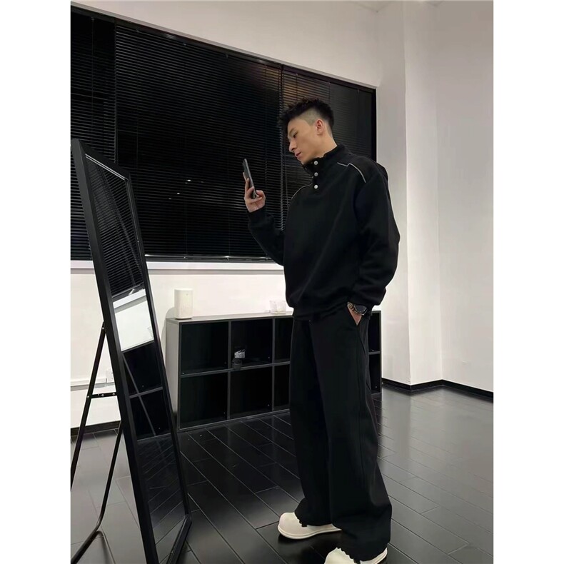 现货高质量卫衣纯色百搭试试潮流W042-P40图片