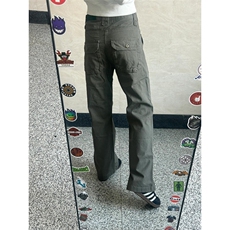 【网图有货】灰绿色工装裤欧美vibe裤子美式伐木裤GZK18LL-特P60，男装工装外套，星座1007（原301D）