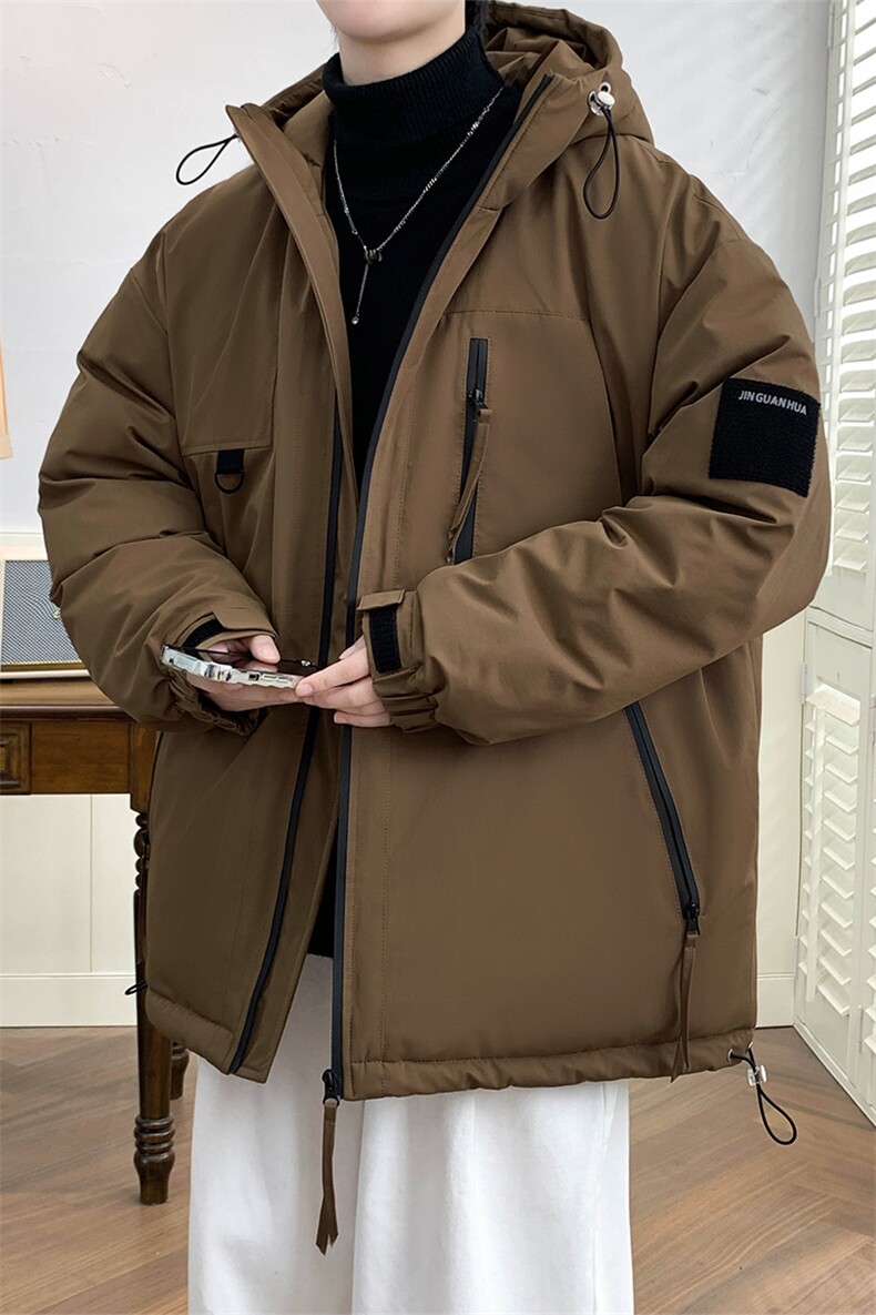 90白鸭绒羽绒服2024新款连帽加厚工装外套A436-5536-P210控价298,男装羽绒服,电商A436