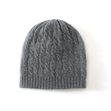 出口订单秋冬纯山羊绒针织帽子女加厚绞花狐狸毛球护耳毛线帽时尚，帽子，轩妮羊绒