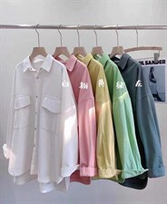 80646#糖果系大版衬衫外套面料108*56洗水，女装衬衫，NARDTREE