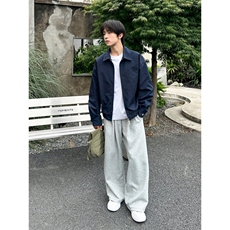 现货JY213-P59新款翻领休闲慵懒风夹克宽松百搭潮网图，男装夹克，星座1501-3