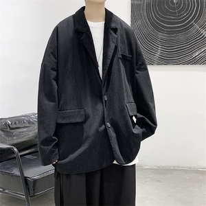 2025春装百搭灯芯绒潮流港风休闲西装外套小西服D201-DM86-P70图片