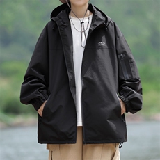 日系复古工装拼接山系夹克冲锋衣男春秋季机能连帽外套W7774-P58，男装夹克，星座512-4