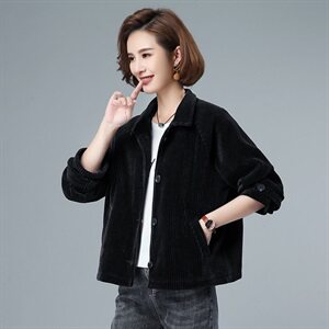 长期大货现货，春款灯芯绒小西装女外套上衣长袖时尚女装开衫女图片