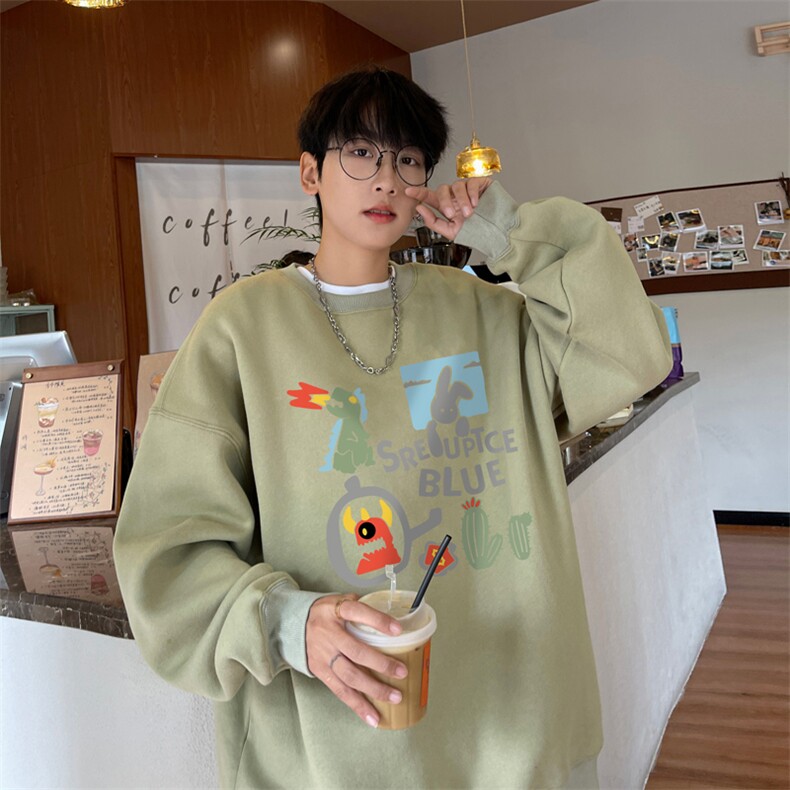 ！圆领卫衣男装港风长袖T恤男外套男WY236-特P23，男装T恤，电商B367