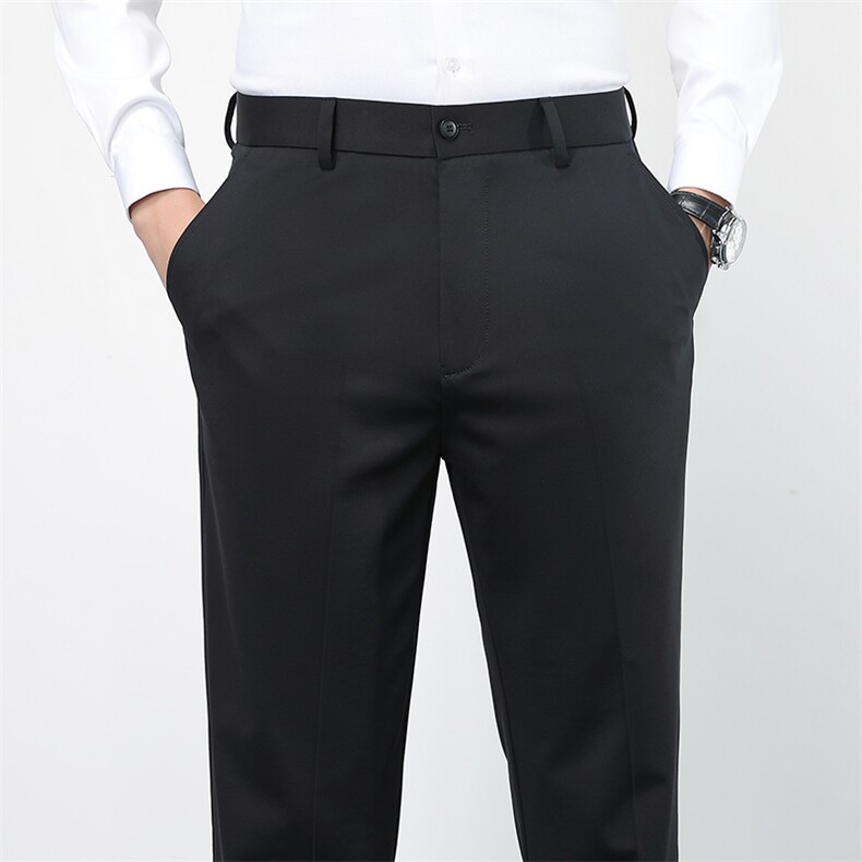 D9206春季新款男士商务休闲弹力纯色休闲裤免烫透气修身长裤P110图片