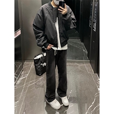 B221美式ins高街小众百搭纯色微喇牛仔裤LK22087-P55控78，男装牛仔裤，电商B221