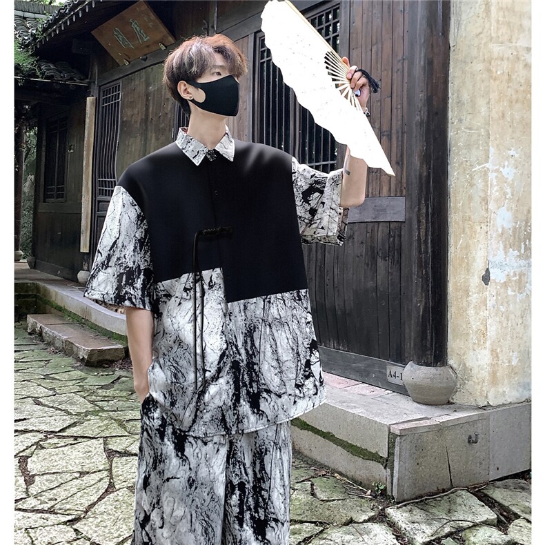 新中式套装TZ77797特P51衬衫CS77798特P33DK77055特P18套装控108，男装休闲套装，星座227-7