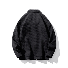 白底小香风美式牛仔夹克男大码M-5XL宽松百搭工装外套JK8740P125，男装夹克，星座227-7