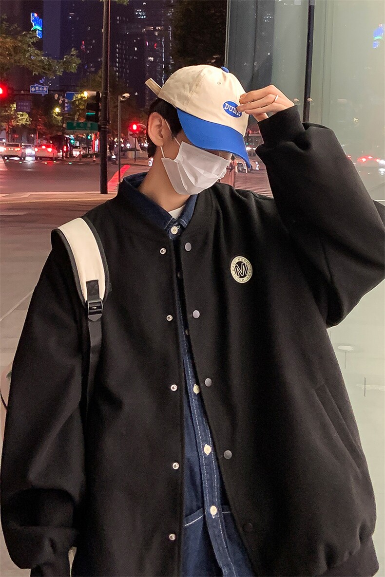 现货春装港风运动棒球服外套上衣男夹克衫D201-DM73-P75,男装夹克,电商D321-1