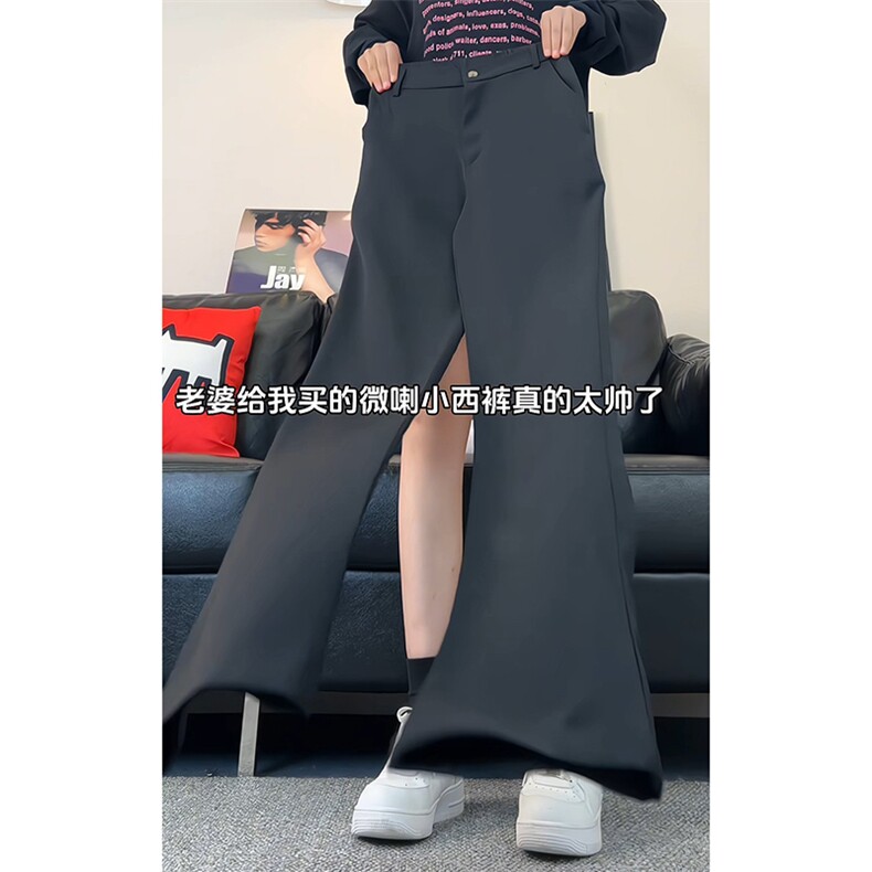 视频图-美式复古微喇西裤男潮牌宽松阔腿裤8029-P38,男装西裤,电商B380（原B361）