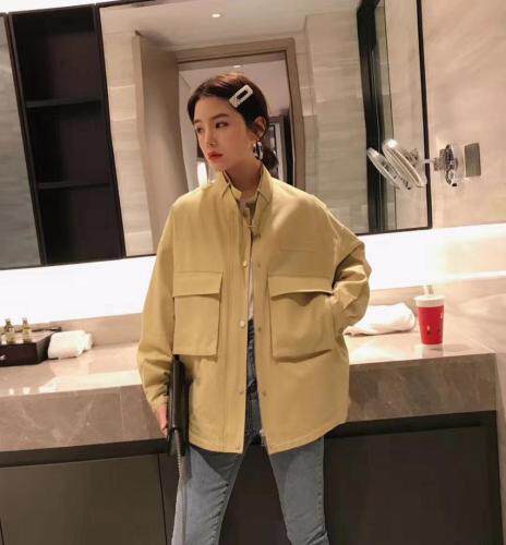 春季派克风衣，女装风衣，玉米青豆