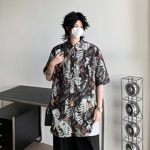 2024夏季新款外贸男式短袖纽扣衬衫 GC45 P30图片