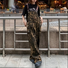 美式潮牌工装背带裤男秋夏牛仔背带裤女款宽松连体裤K5321-P67，男装工装外套，星座412-2
